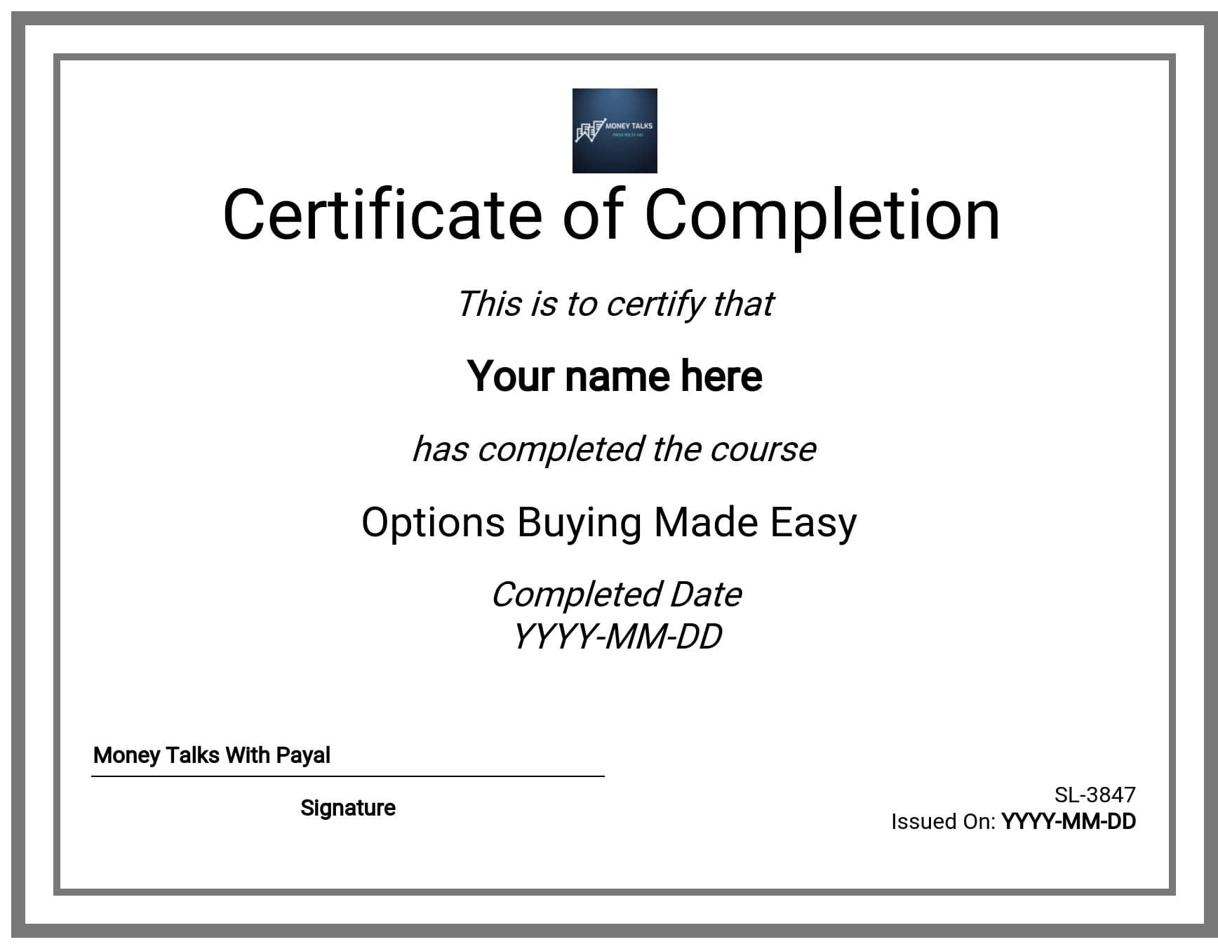 Course Certificate